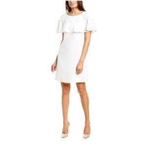 Adrianna Papell Brand New | White Cameron Woven Dress Size 8 | Bridal Shower